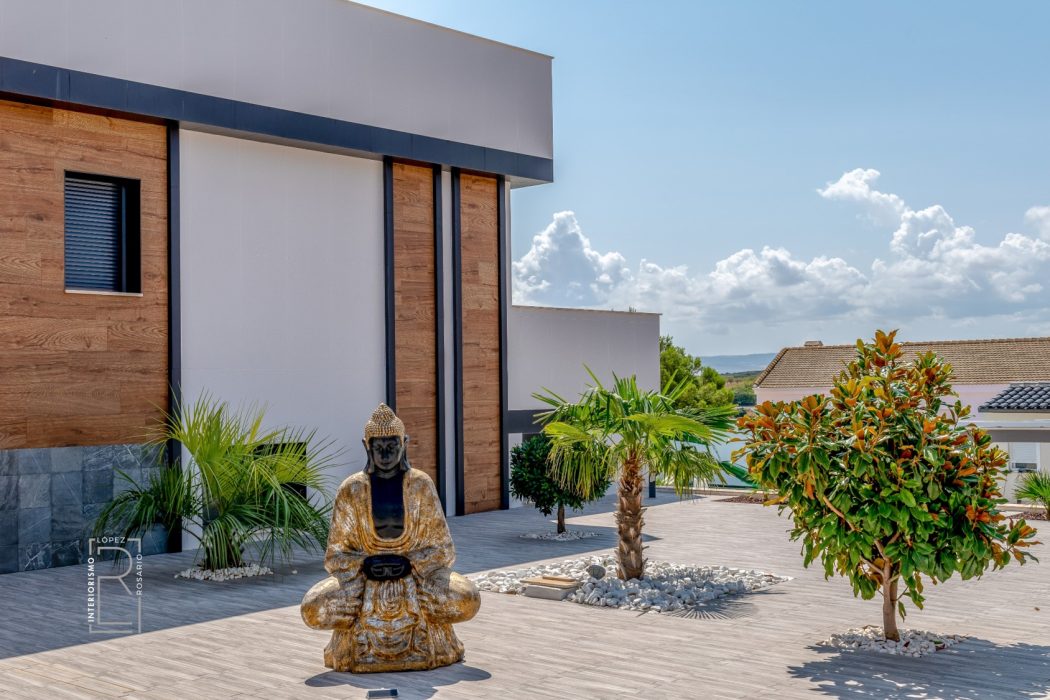 Diseño exterior para villa de lujo